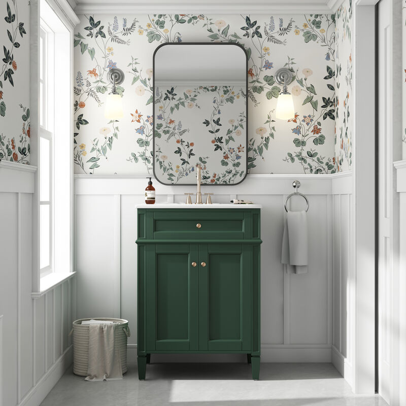 24" Bathroom Vanity with 2 Doors image number 4