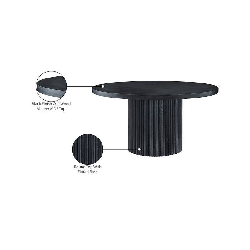 Meridian Furniture Belinda Black Oak Veneer Dining Table