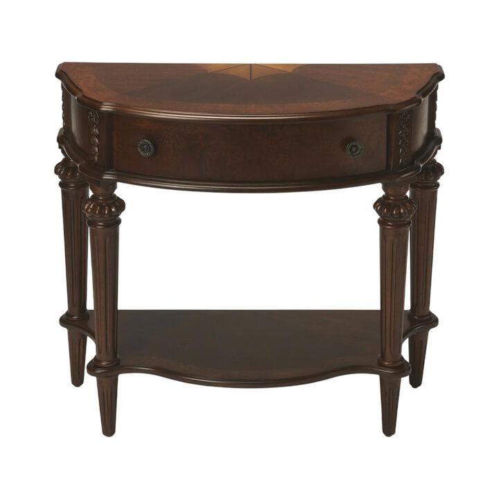 Butler Specialty Halifax 1 Drawer Console 34" Table with storage, Dark Brown