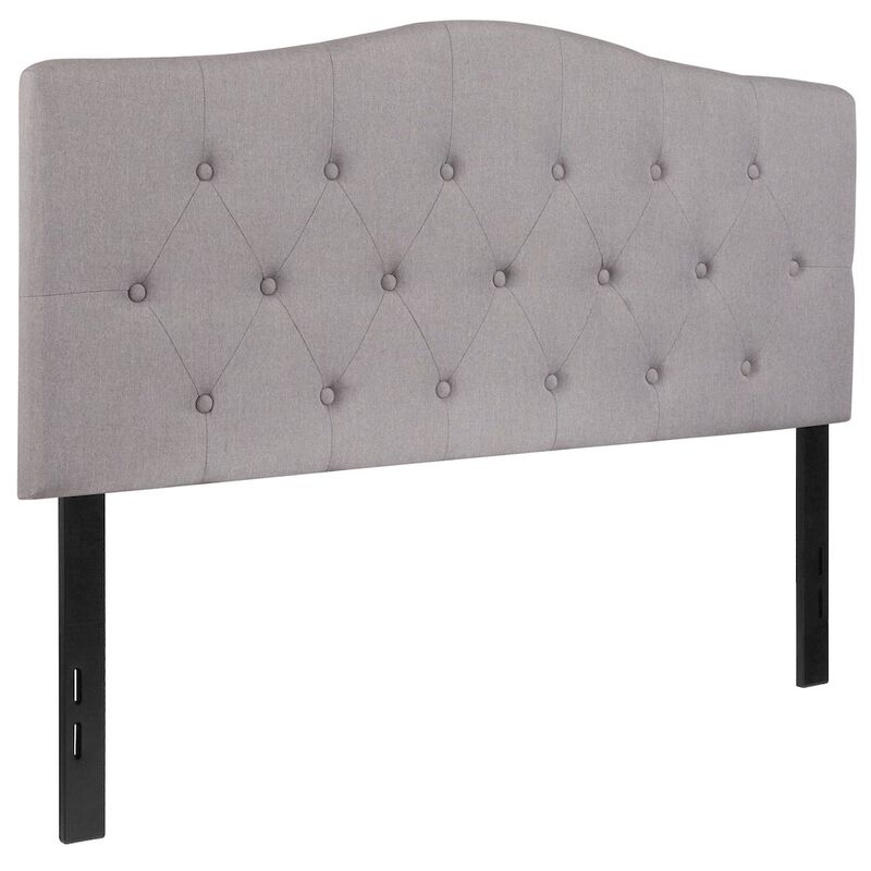 Flash Furniture Tufted Upholstered Full Size Headboard in Light Gray Fabric image number 0