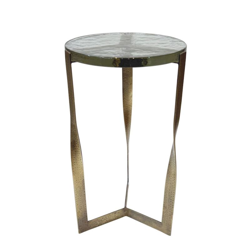 Carolina Chair & Table Castella Round Side Table - Brass