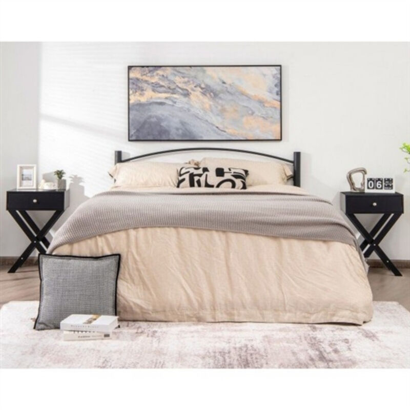 X-Shape 1 Drawer End Table or Coffee Table for Bedroom or Living Room