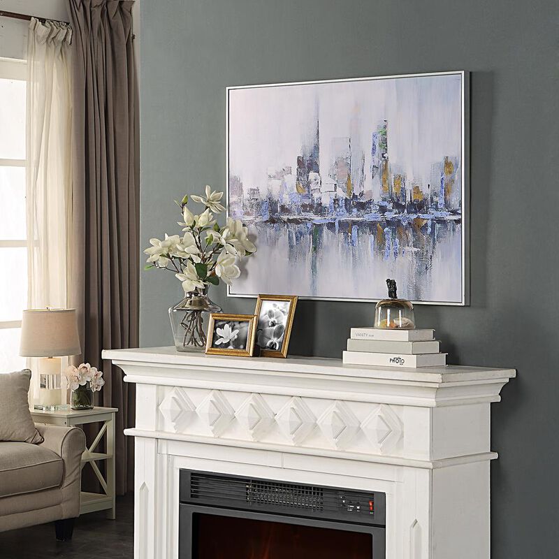 Carolina Living Cityscape Abstract Wall Art - Silver Frame - Medium image number 2
