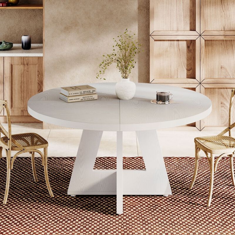 Tribesigns Round Dining Table for 4 image number 1