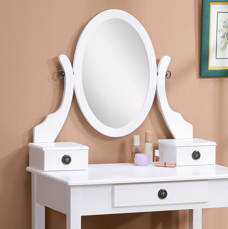 Kippef Makeup Vanity Table and Stool Set image number 3