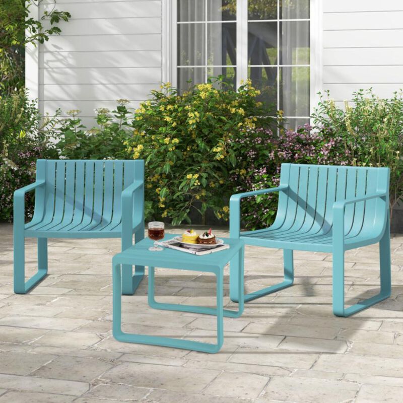 Hivvago Patio Chairs Set of 2 with Curved Backrests and Seats