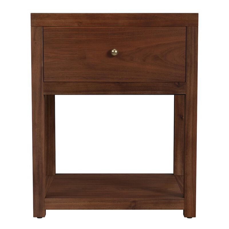 Butler Specialty 21 in. W Rectangular Wood 1 Drawer Small Nightstand with Lower Open Shelf