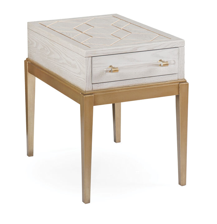 Perrine White Accent Table