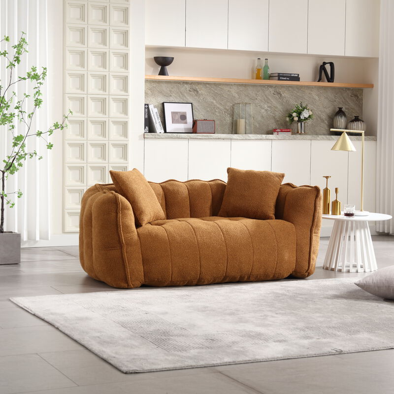 Merax Chenille Lazy Bean Bag Loveseat for Living Room.