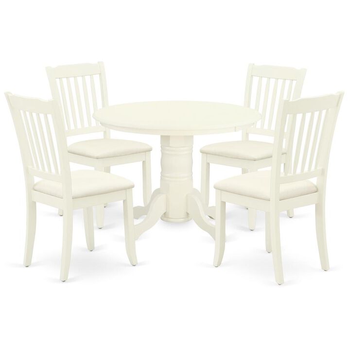Dining Room Set Linen White, SHDA5-WHI-C