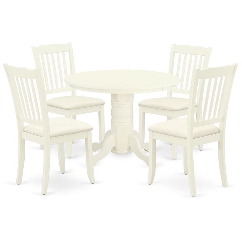 Dining Room Set Linen White, SHDA5-WHI-C