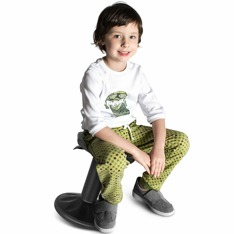 Costway Wobble Chair Height Adjustable Active Learning Stool Sitting Home Office Black