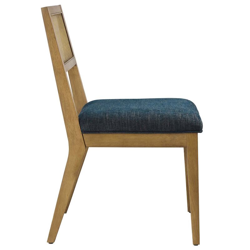 Nimba Faux Rattan Fabric Dining Chairs Set of 2 image number 5