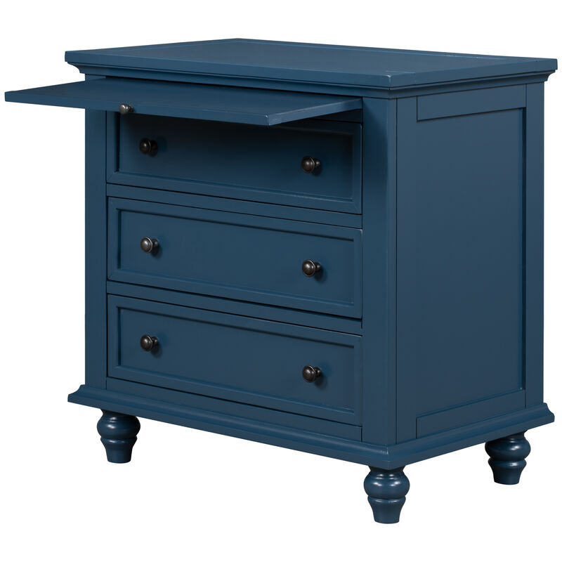 Merax 3-Drawer Bedroom Nightstand Storage Cabinet