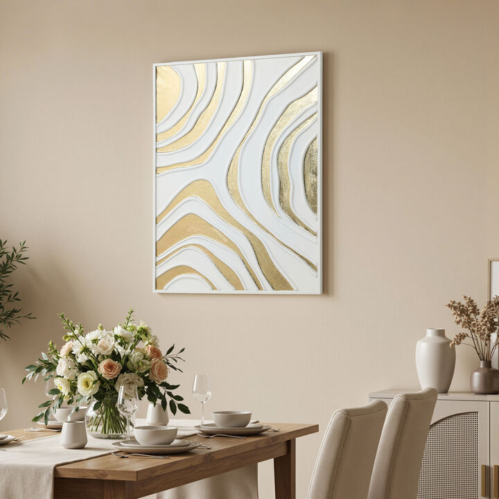 31.5" Modern Contour Metal Abstract Wall Art Decor