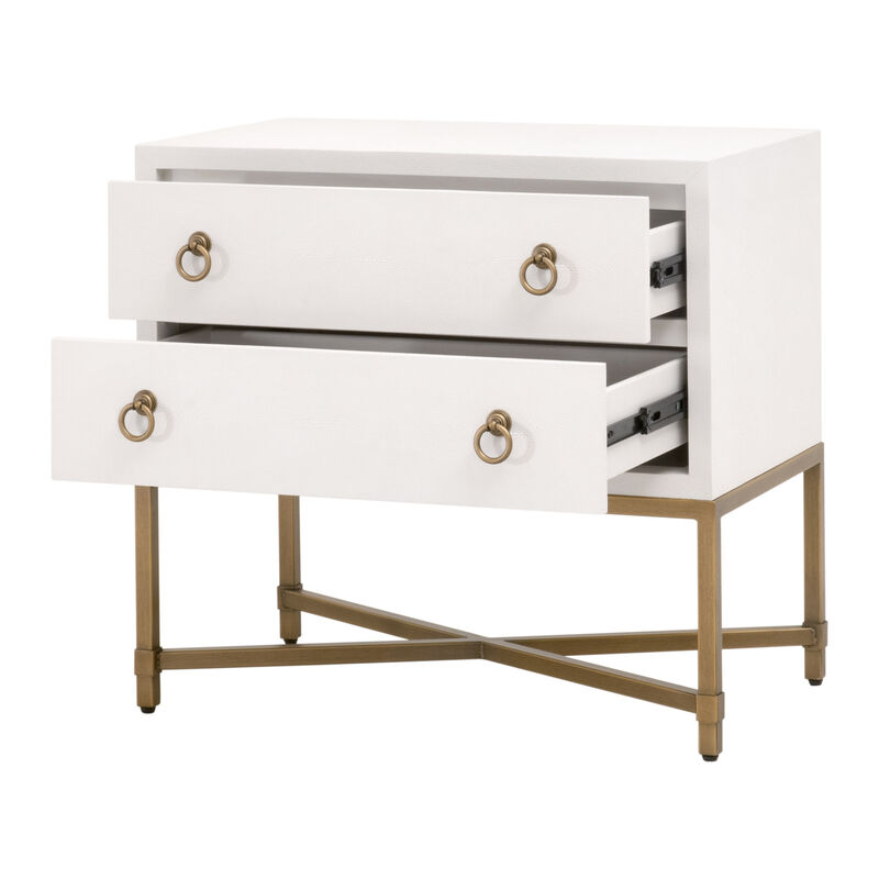 Pearl Shagreen 2-Drawer Nightstand