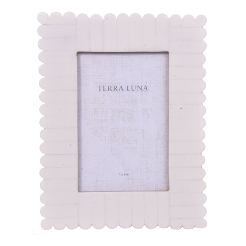 4x6" Scallop Edge Frame, Ivory image number 0