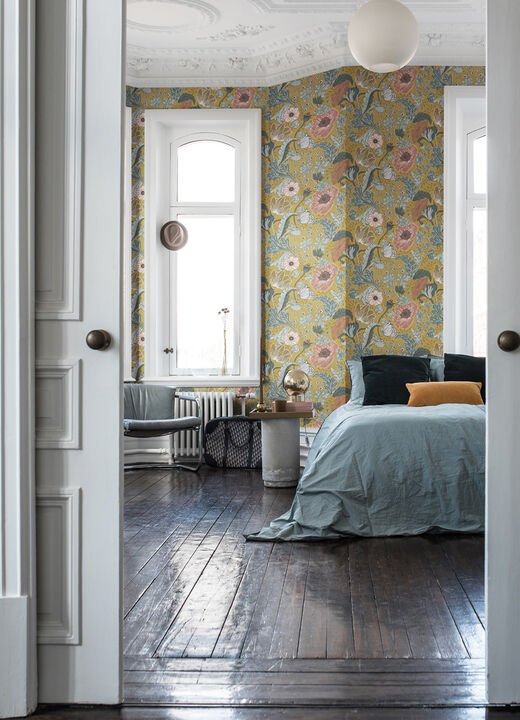 Anemone Mustard Floral Wallpaper (Set of 2)