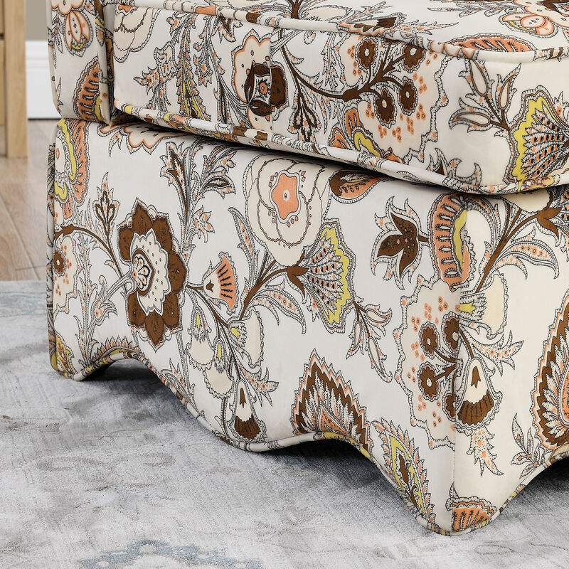 Merax Floral Dining Chair with Soft Seat Cushion and Backrest