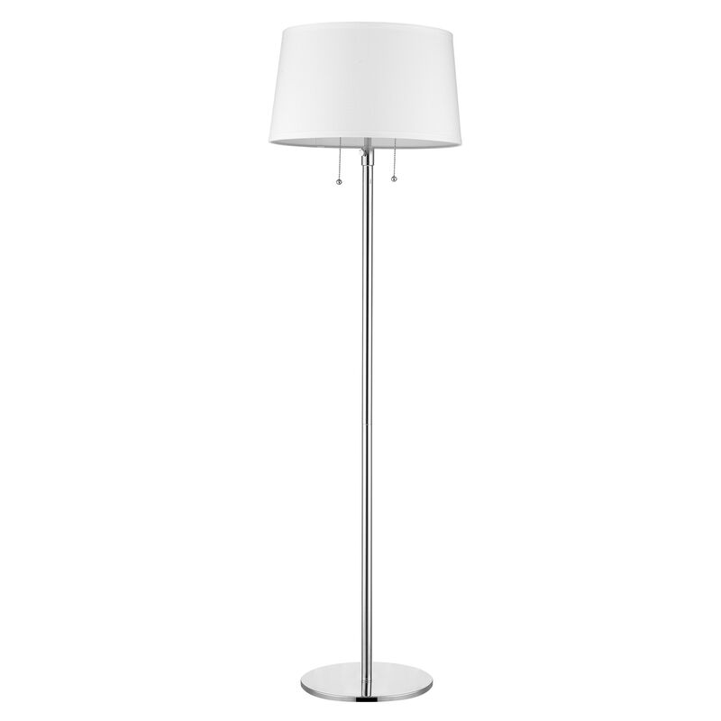 Hivvago 59" Floor Lamp With White Linen Empire Shade