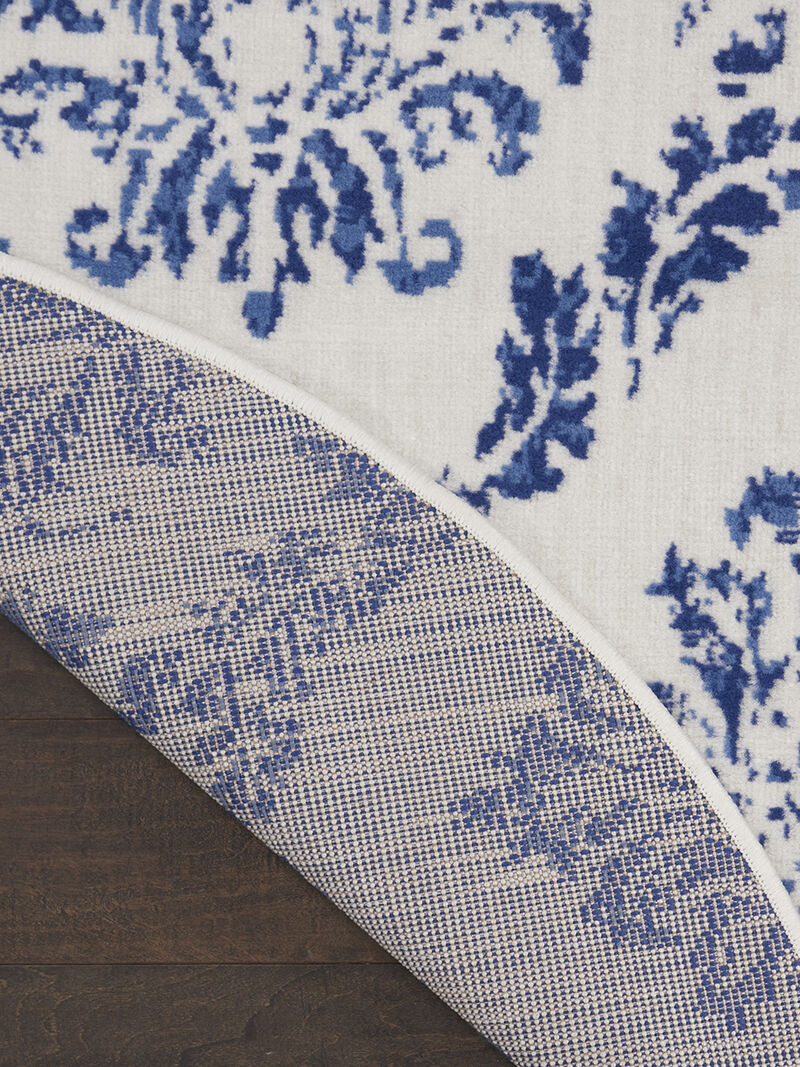 Whimsicle WHS01 Ivory/Navy 5' x Round Rug