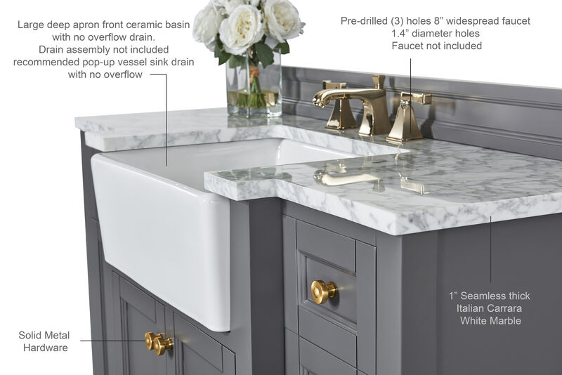 Adeline 48 in. Bath Vanity Set image number 6