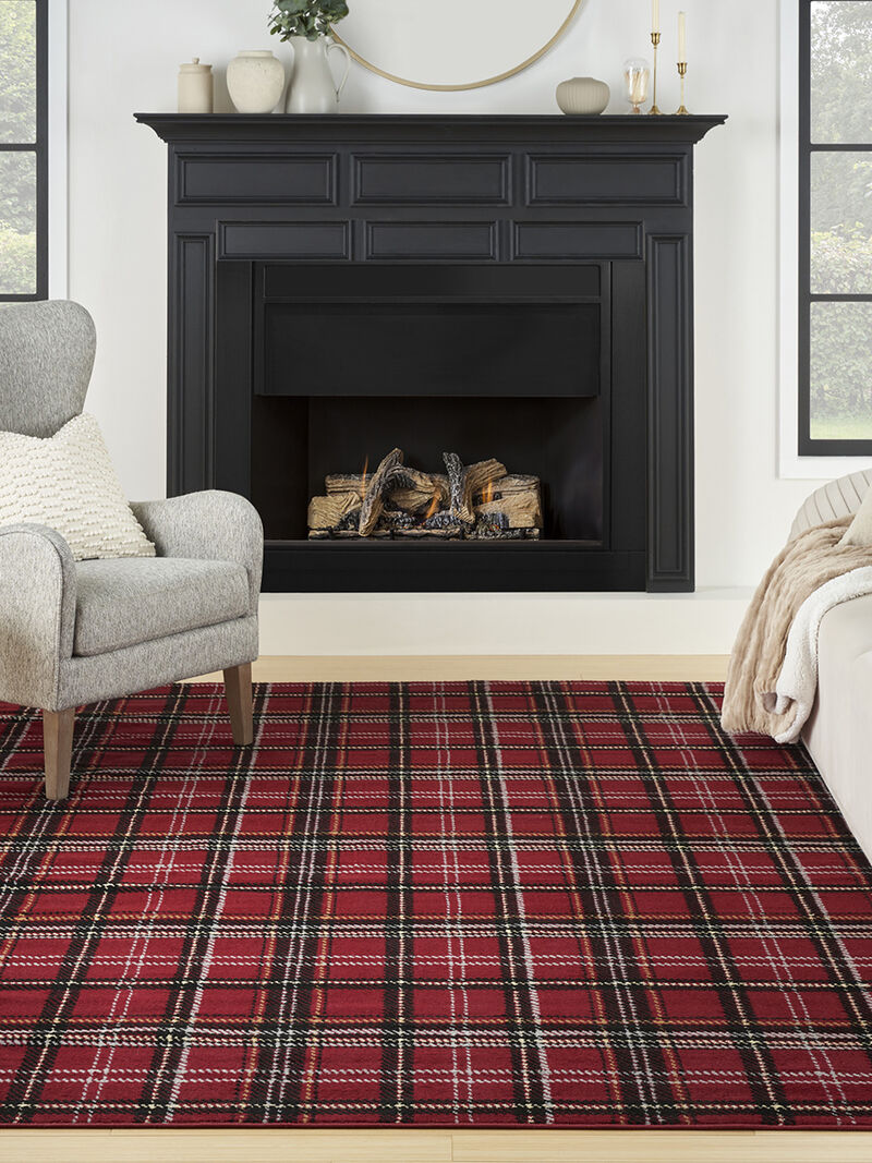 Grafix GRF03 Red 7'10" x 9'10" Rug