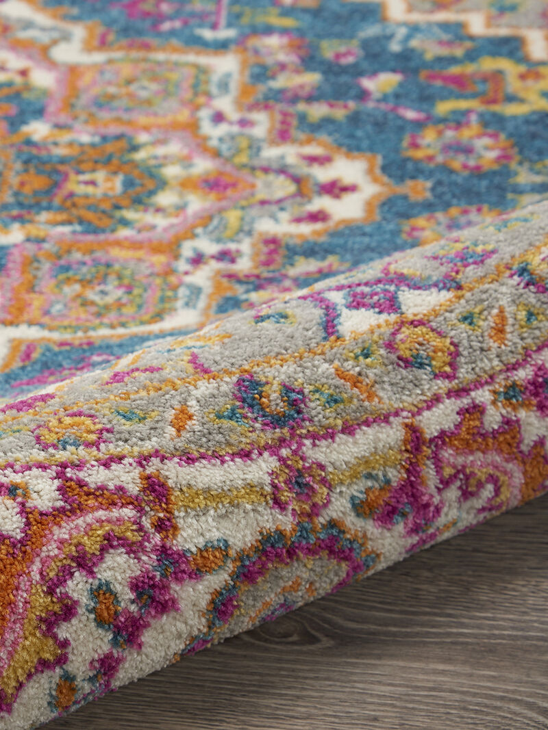 Passion PSN20 Teal/Multicolor 2'2" x 10' Rug image number 4