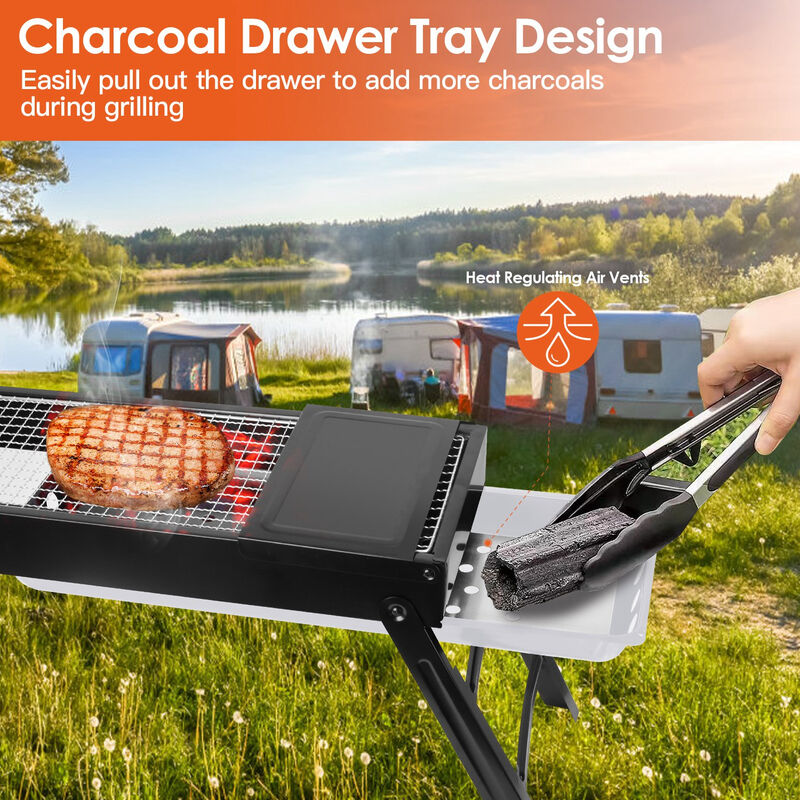 Portable BBQ Griddle for Outdoor Cooking & Tailgating
