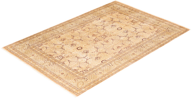 Mogul, One-of-a-Kind Hand-Knotted Area Rug  - Beige, 6' 1" x 9' 0" image number 8