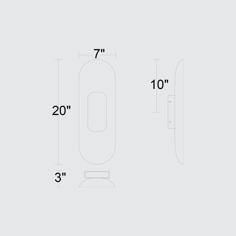 Marilyn 20 inch White Marble LED Wall Sconce image number 5