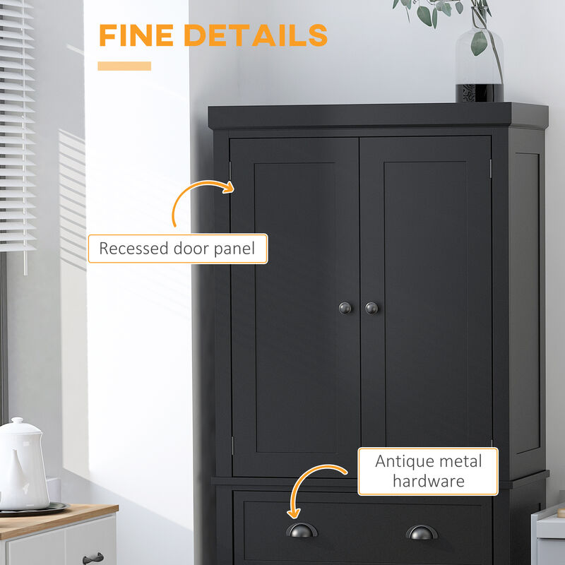 Hivvago Kitchen Storage Cabinet with Doors for Food Pantry image number 6