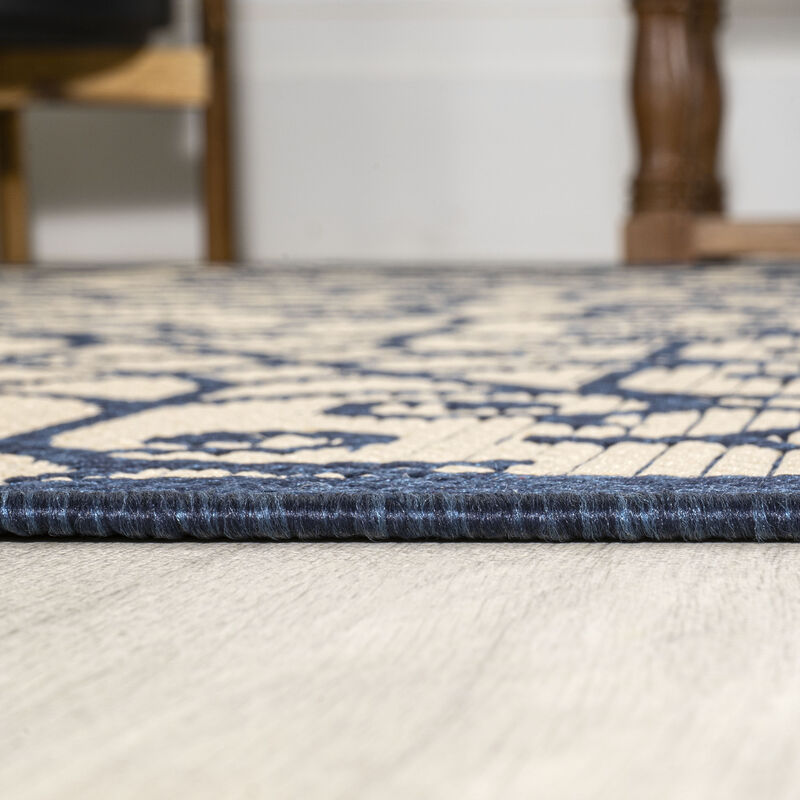 Madrid Vintage Filigree Textured Weave Indoor/Outdoor Area Rug