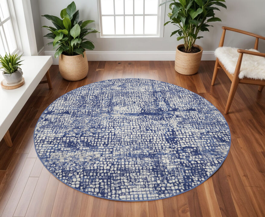 HomeRoots Abstract Round Rug