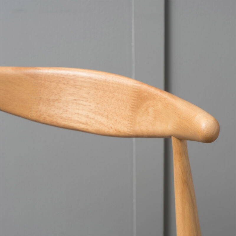 Merax Set of 2 Rubberwood Dining Chairs - Ergonomic Backrest with Thick Comfort Cushions, Solid Wood Kitchen Side Chairs