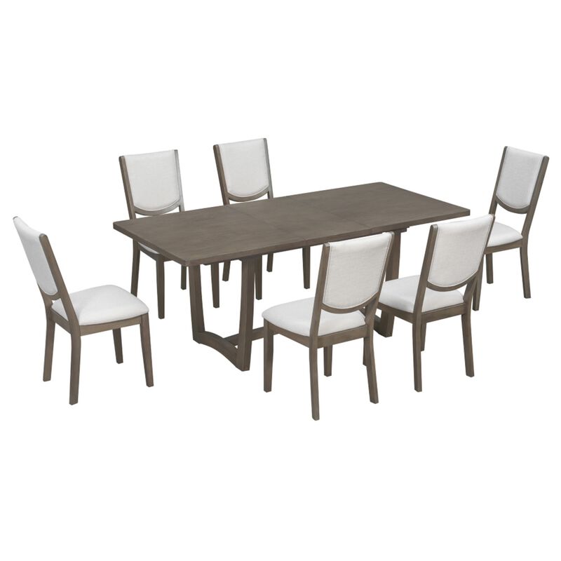 Toktes 7‑Piece Extendable Transitional Dining Set image number 0