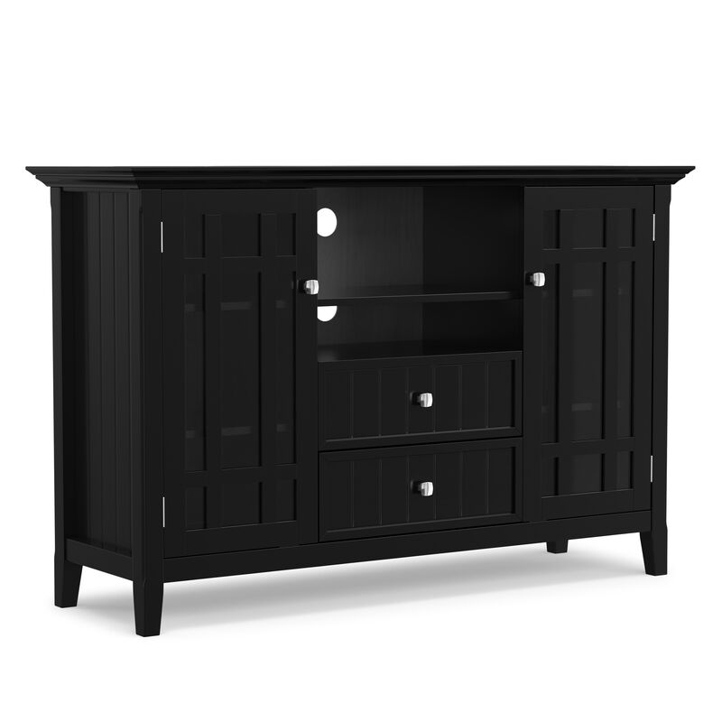 Bedford SOLID WOOD 53 inch Wide Transitional TV Media Stand in Black For TVs up to 60 inches image number 0