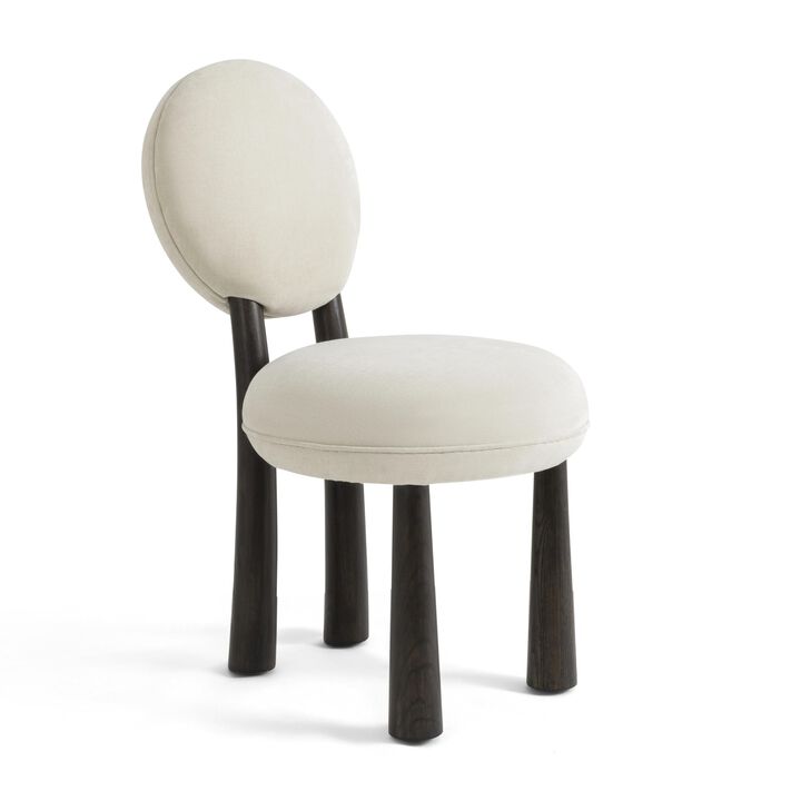 Tov Furniture Sulley Cream Chenille Dining Chair