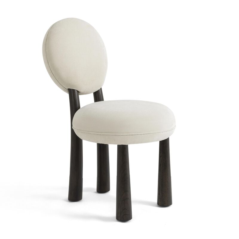 Tov Furniture Sulley Cream Chenille Dining Chair image number 0