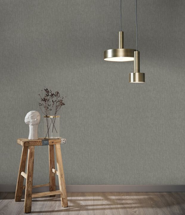 Eden Linen White Wallpaper EN3333214