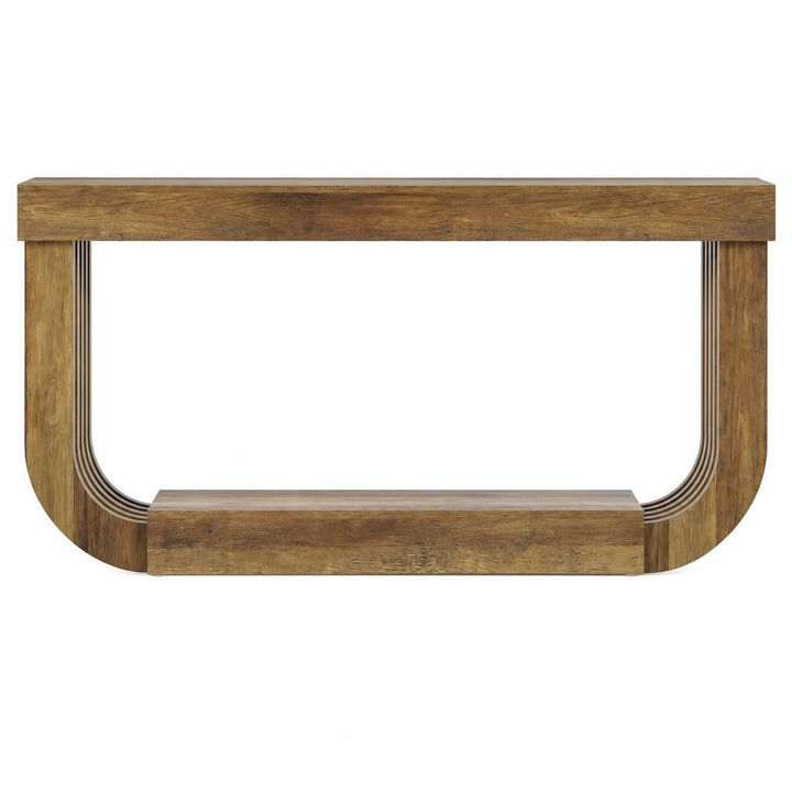 Tribesigns Farmhouse 2-Tier Console Table