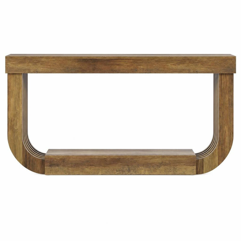 Tribesigns Farmhouse 2-Tier Console Table image number 0