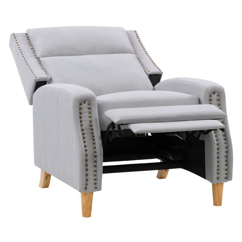 CorLiving Lynwood Recliner Chair with Nail head Trim
