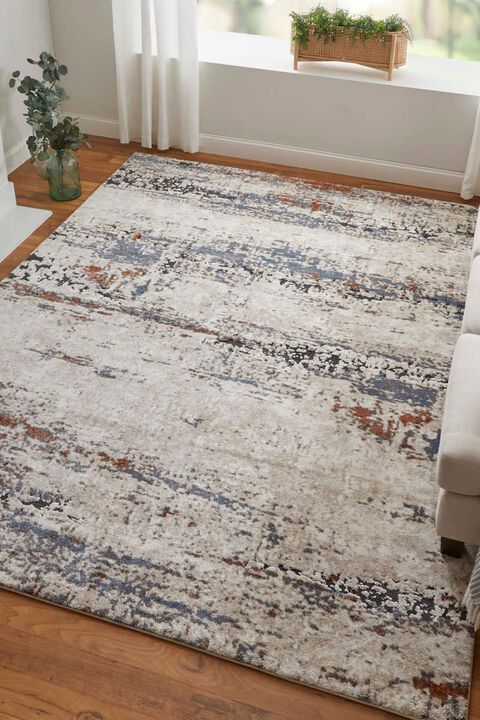 Gilmore 39MLF Ivory/Blue 5'3" x 8' Rug