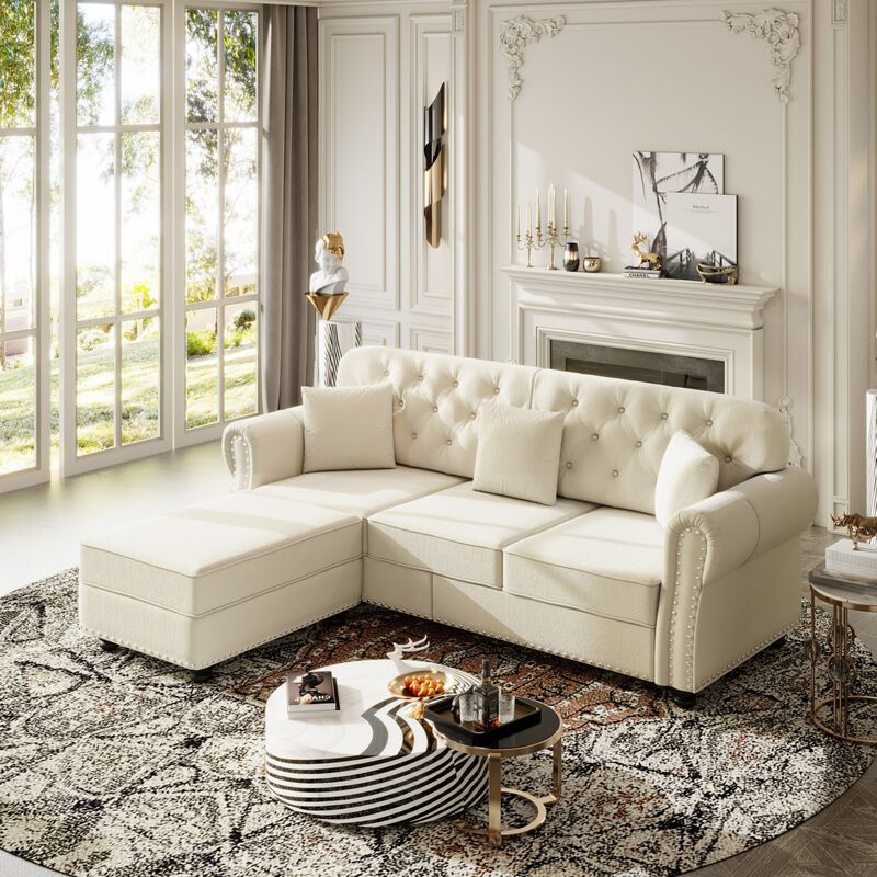 Wurtda Modern Chesterfield Sofa image number 3