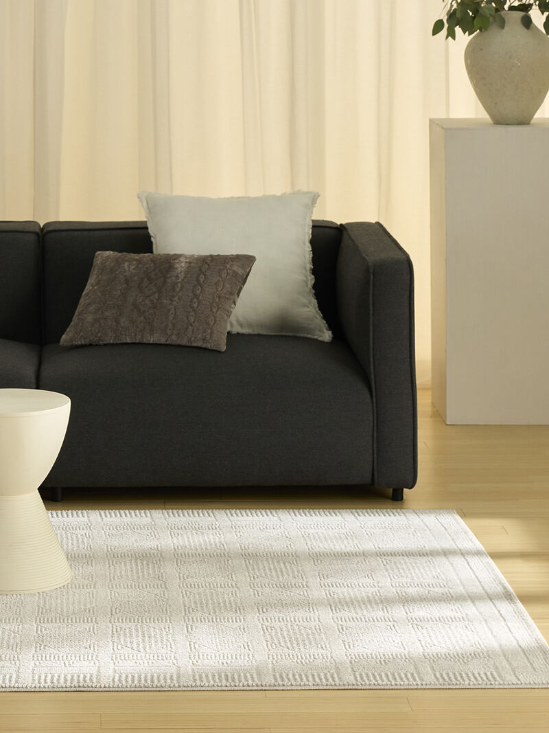 Nordic NRC06 Ivory/Beige 5' x 7' Rug