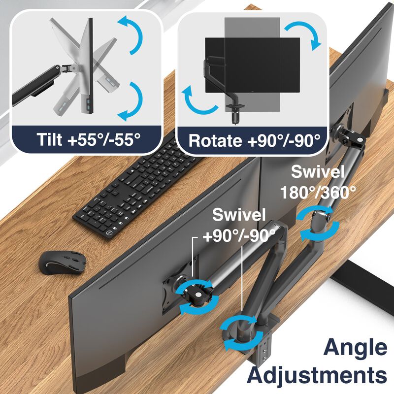 Desky Dual Spring Eco Monitor Arm image number 4