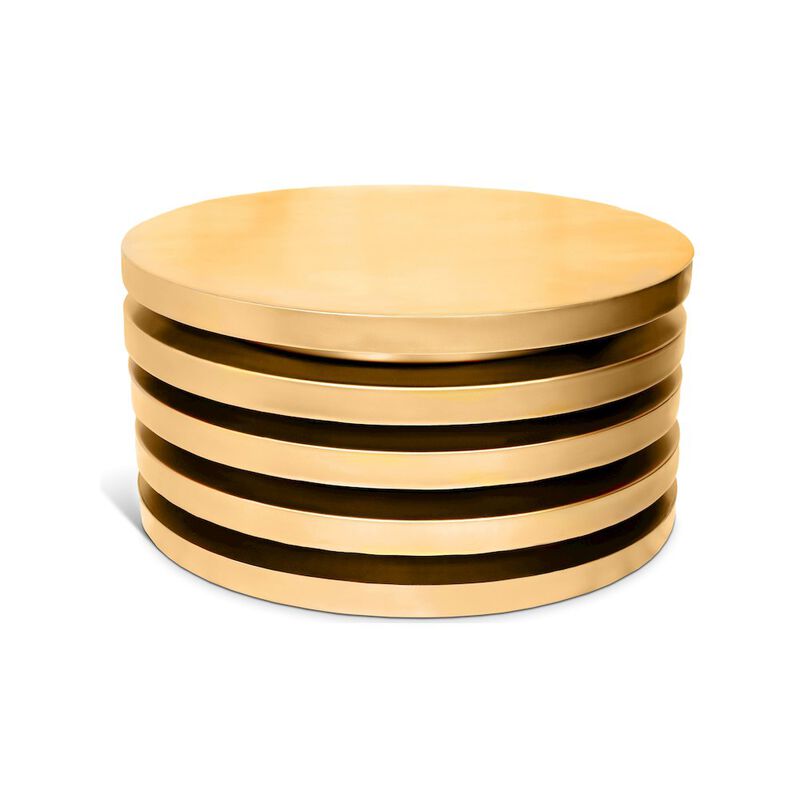 Meridian Furniture Levels Brushed Gold Coffee Table