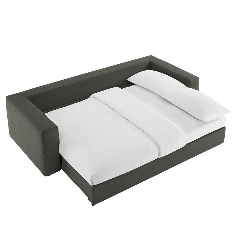 Modway Commix Down Filled Fabric Sleeper Sofa in Gray image number 4