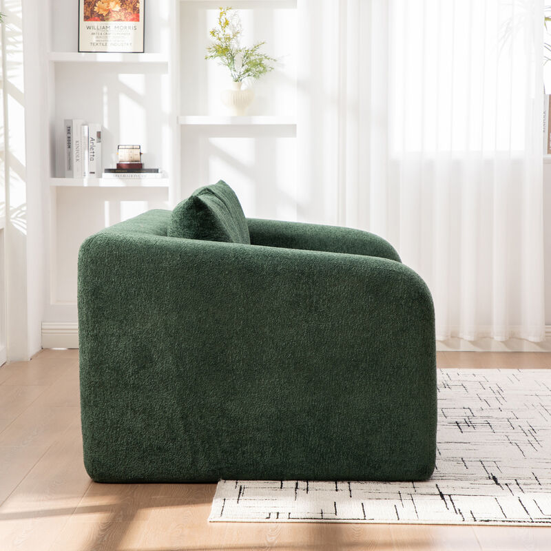GOODSILO 2-in-1 Pull Out Foldable Loveseat Sofa Bed with Armrest & Backrest Pillows image number 6